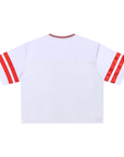 Thundercunt Fire Queer Pride White Taped Mesh Boxy T-Shirt