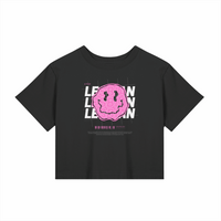 Lesbian Pride Shirt Black Pink Crop Top Femme Baby Tee Seamless T-Shirt Seamless Mini Tee