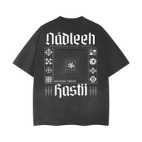 Nádleeh Hastii Navajo Nation Two Spirit Pride Black Gray Vintage Wash Frayed T-Shirt Vintage Wash Frayed T-Shirt
