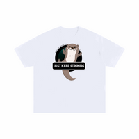 Just Keep Stimming Neurodiversity Pride Size Inclusive White Oversize Tee Size Inclusive Oversize Tee