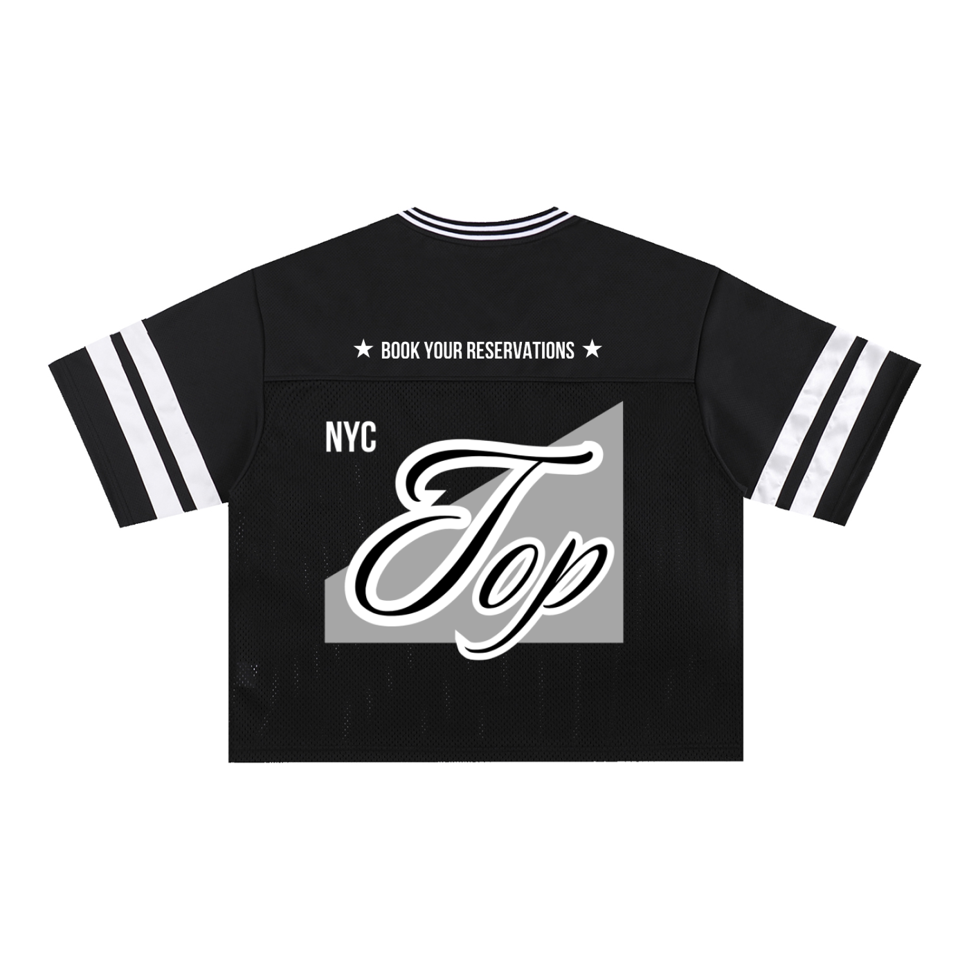 NYC Top LGBTQ+ Pride Black Taped Mesh Boxy T-Shirt