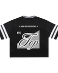 NYC Top LGBTQ+ Pride Black Taped Mesh Boxy T-Shirt