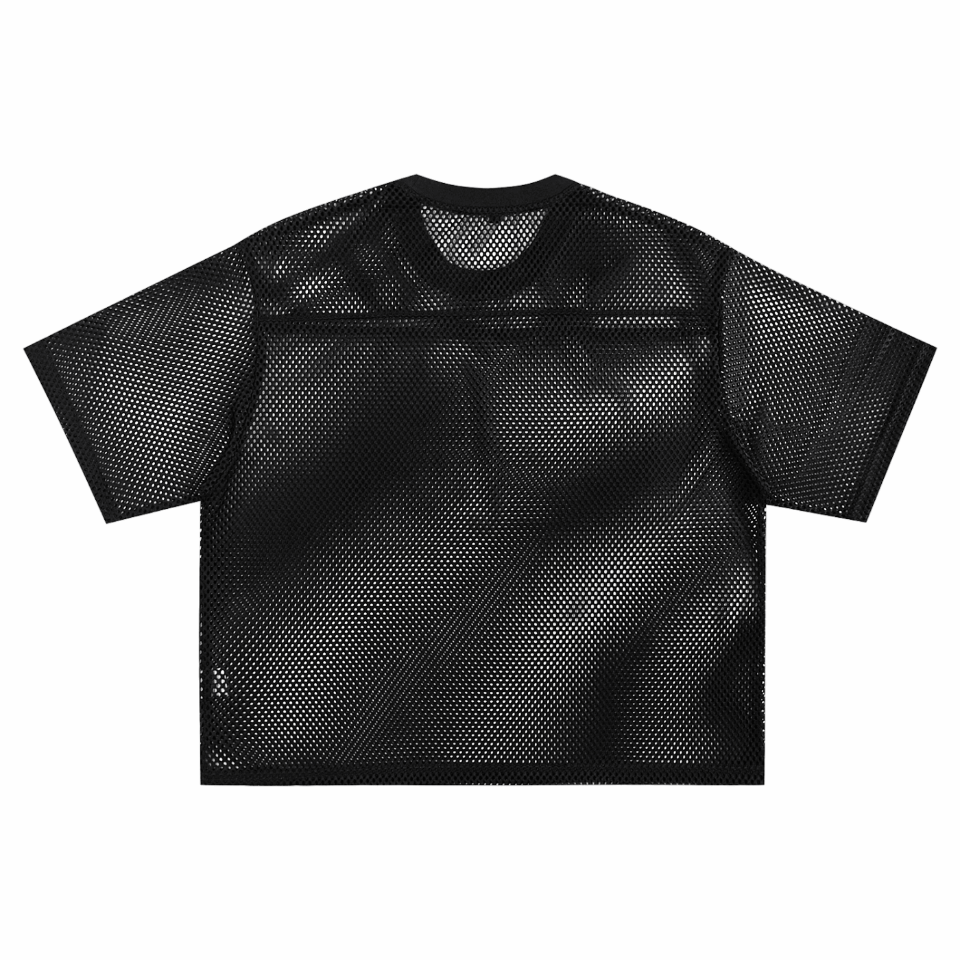 Nova Edge Mesh Shirt Boxing Aesthetic Black See-through Boxy Net T-shirt See-through Boxy Net T-Shirt