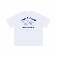 Cure Ableism Worldwide Size Inclusive Disability Pride White Oversize Tee Size Inclusive Oversize Tee