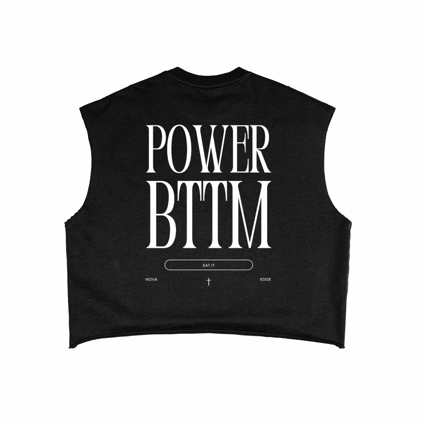 Power Bottom Gay Pride Eat It Punk Grunge Vibes Black French Terry Boxy Tank Top