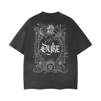 Memento Mori Design with Dyke in Gothic Lettering Vintage Wash Frayed T-Shirt Vintage Wash Frayed T-Shirt