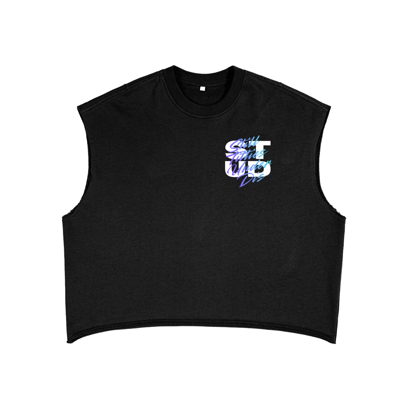 Still Titties Under Dis STUD Pride Black French Terry Boxy Tank Top French Terry Boxy Tank Top