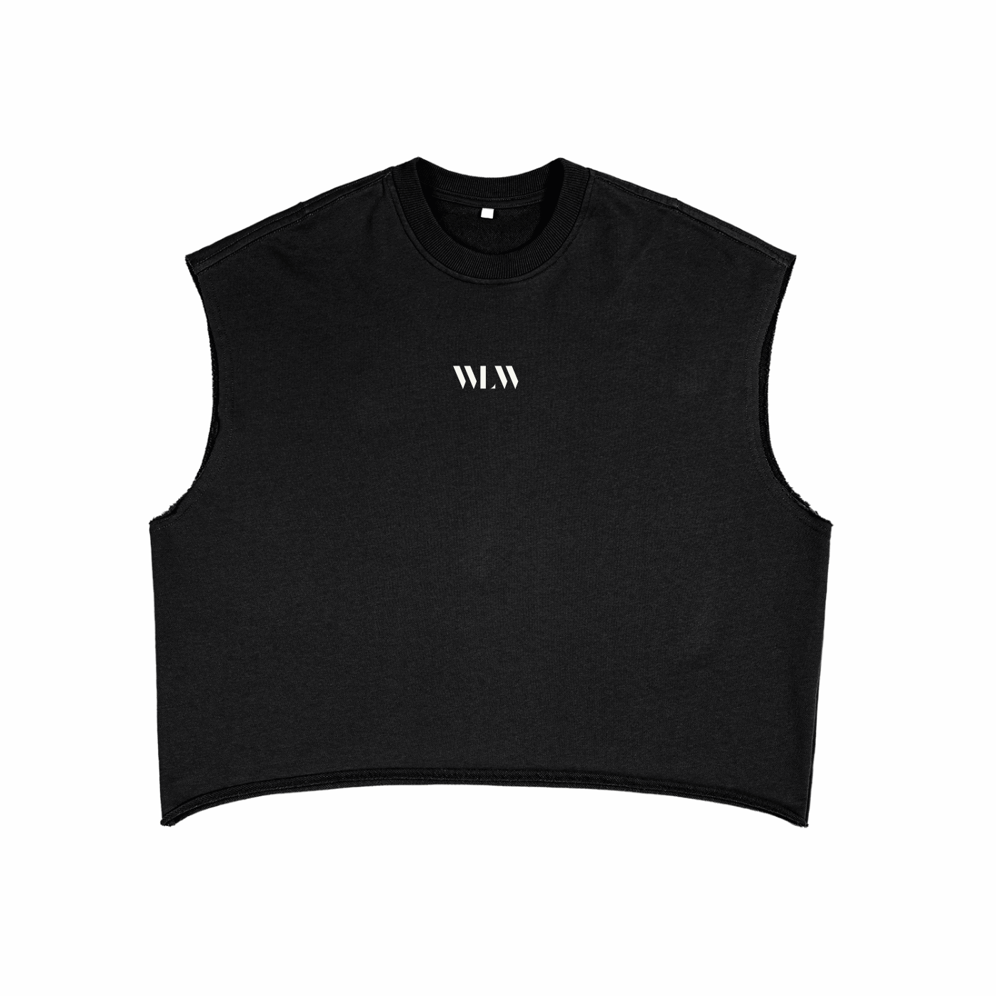 WLW Tank Clean Minimal Design for Lesbian Pride on Black French Terry Boxy Tank Top French Terry Boxy Tank Top