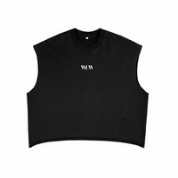 WLW Tank Clean Minimal Design for Lesbian Pride on Black French Terry Boxy Tank Top French Terry Boxy Tank Top