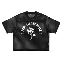 Puro Pinche Pride Mesh Tee Spanish speaking pride Black See-through Boxy Net T-shirt See-through Boxy Net T-Shirt