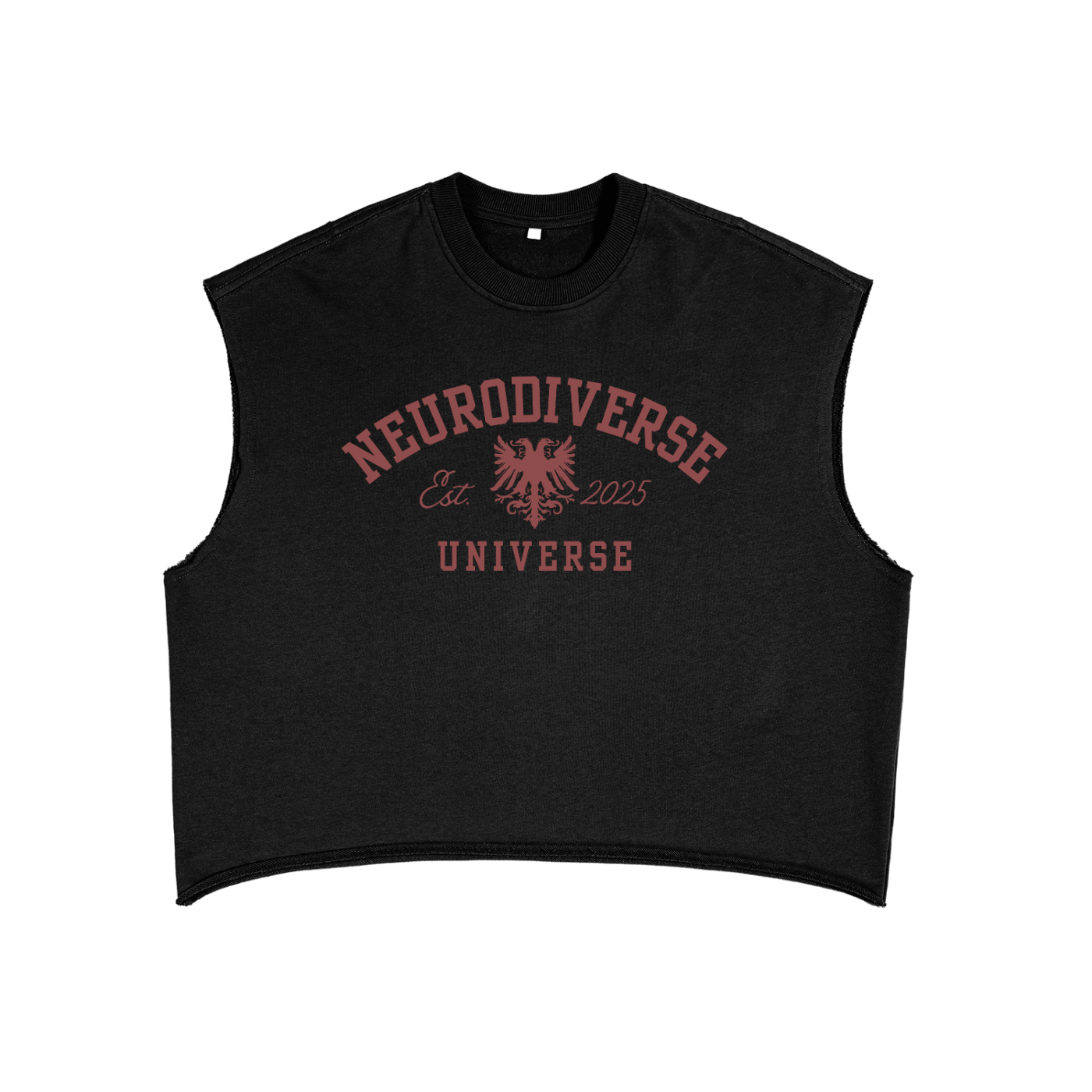 Neurodiverse Universe Neurodivergent Pride Black or Grey French Terry Boxy Tank Top French Terry Boxy Tank Top