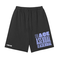 Asexual Pride Ace Pride Snow Washed Raw Hem Shorts