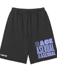 Asexual Pride Ace Pride Snow Washed Raw Hem Shorts