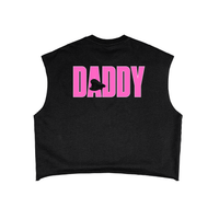 Daddy Dom Club Pink and Black Pride French Terry Boxy Tank Top French Terry Boxy Tank Top