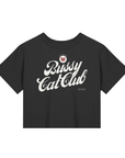 Bussy Cat Club Vintage Inspired Design Kitty Cat Baby Tee Seamless T-Shirt - 200 GSM
