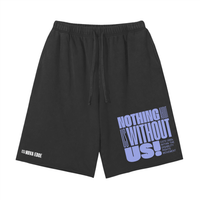 Nothing About Us Without Us! Disability Pride Snow Washed Raw Hem Shorts