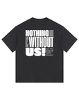 Nothing About us Without Us Disability Pride Size Inclusive Vintage Wash Oversize Tee Vintage Wash Oversize Tee
