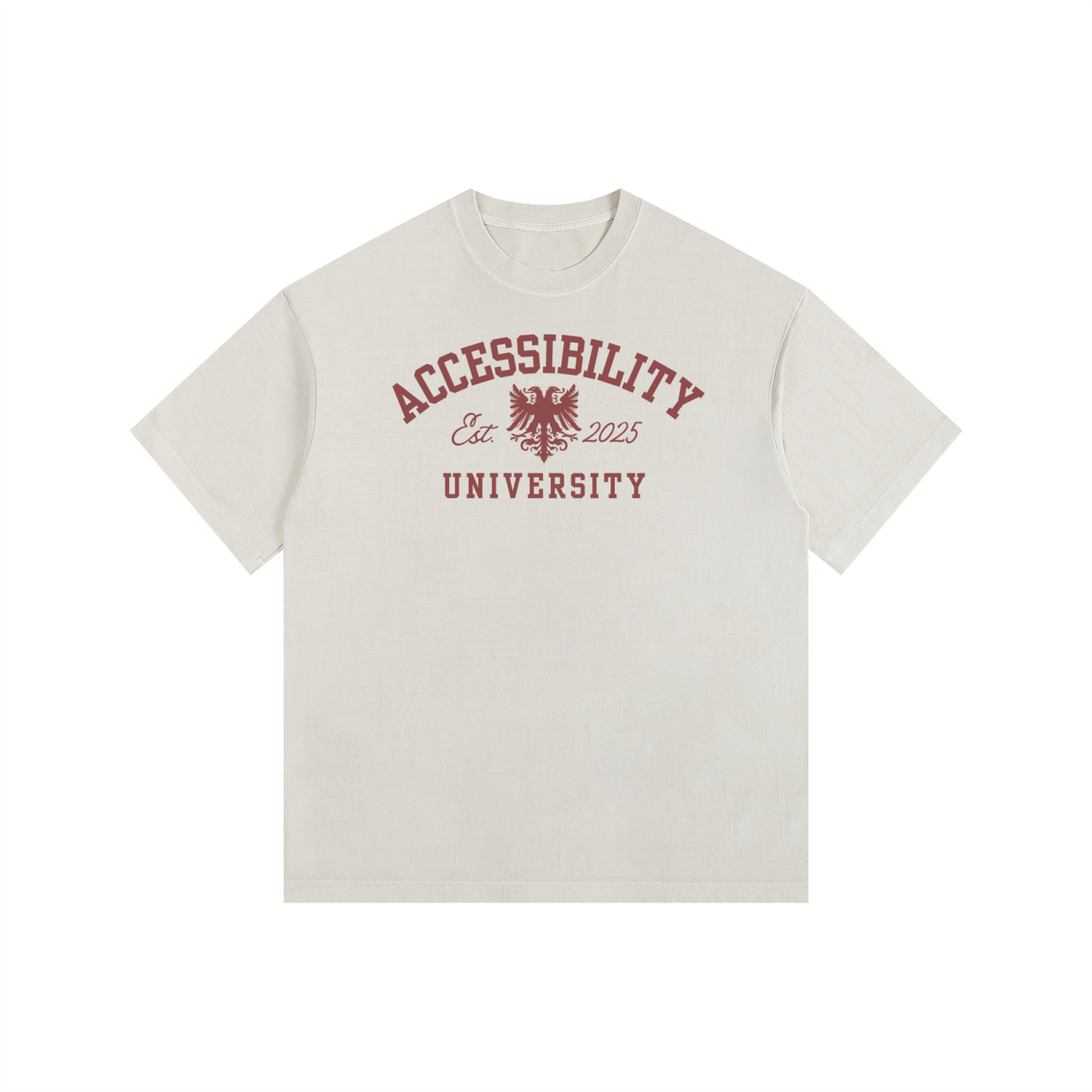 Accessibility University Neutral Pride Size Inclusive Vintage Wash Oversize Tee Vintage Wash Oversize Tee