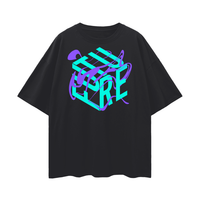 Future is Fluid Graphic Tee Teal and Purple Fluid Pride Black Oversize Deep Drop Shoulder Tee Oversize Deep Drop Shoulder Tee - 190 GSM