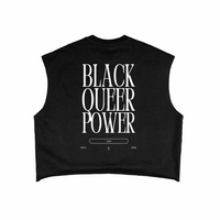 Black Queer Power Tank Black Pride French Terry Boxy Tank Top French Terry Boxy Tank Top