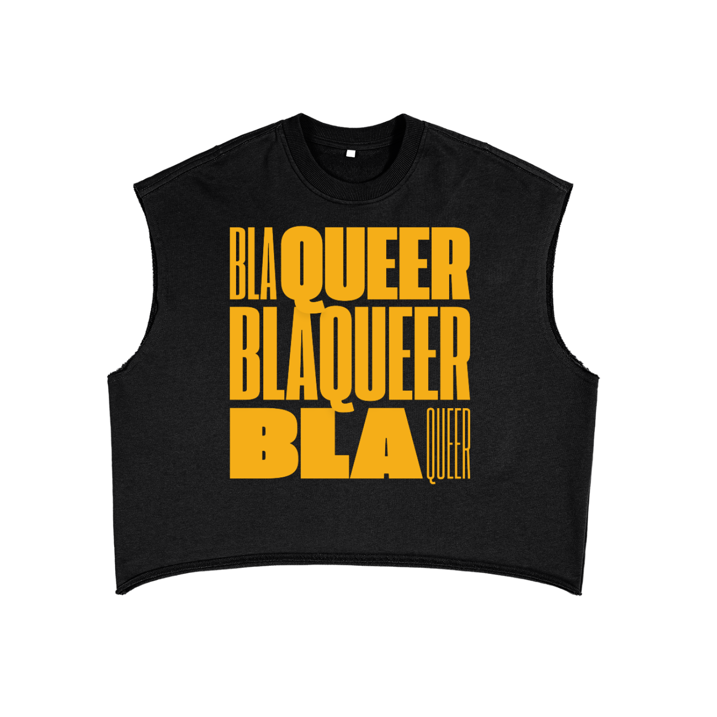 BlaQueer Pride Black French Terry Boxy Tank Top French Terry Boxy Tank Top