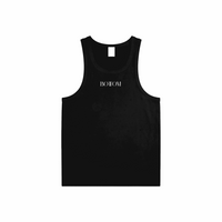 Bottom Gay Pride Tank Minimal on front of Black High Performance Tank Top High Performance Tank Top