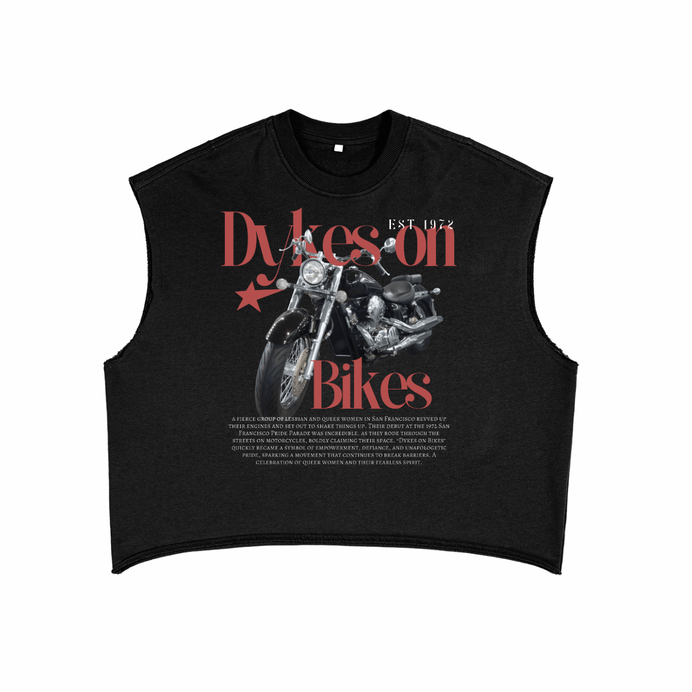 Dykes on Bikes Lesbian and Queer Women Pride Parade French Terry Boxy Tank Top