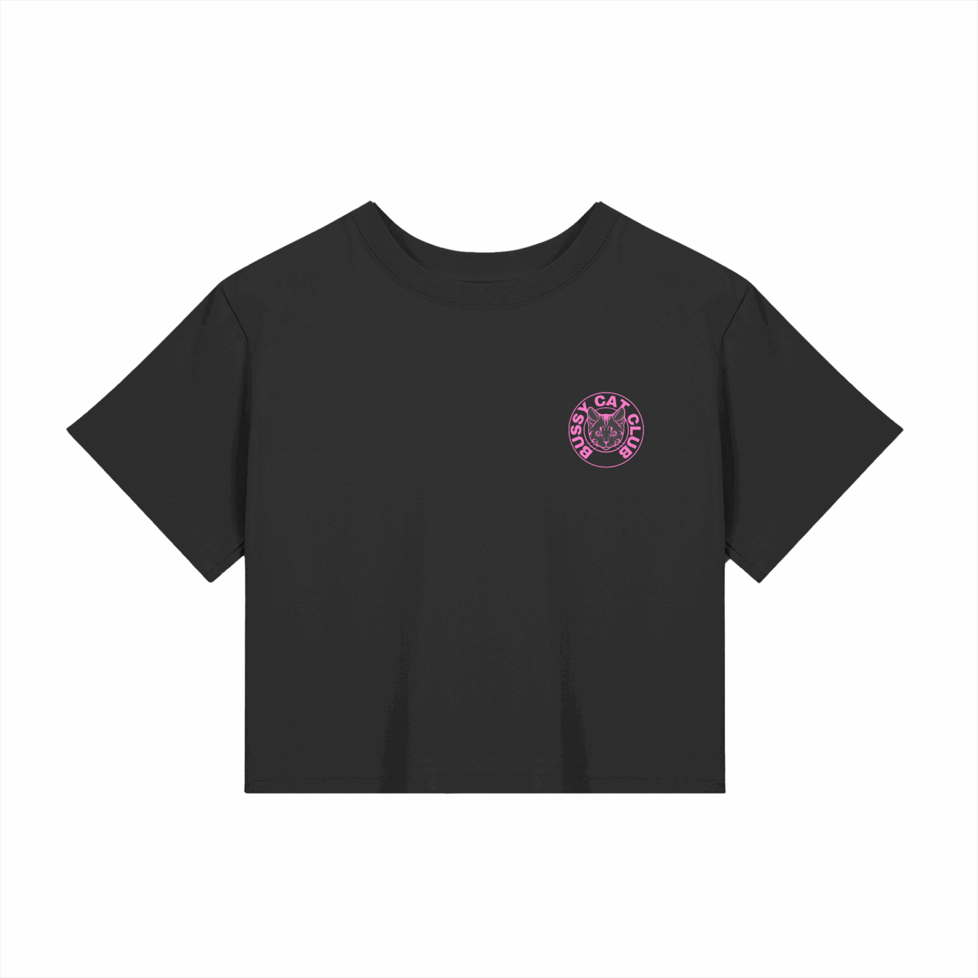 Bussy Cat Club Crop Top Cute Pride Shirt Bussy Jersey Style Black Baby Tee Seamless T-Shirt