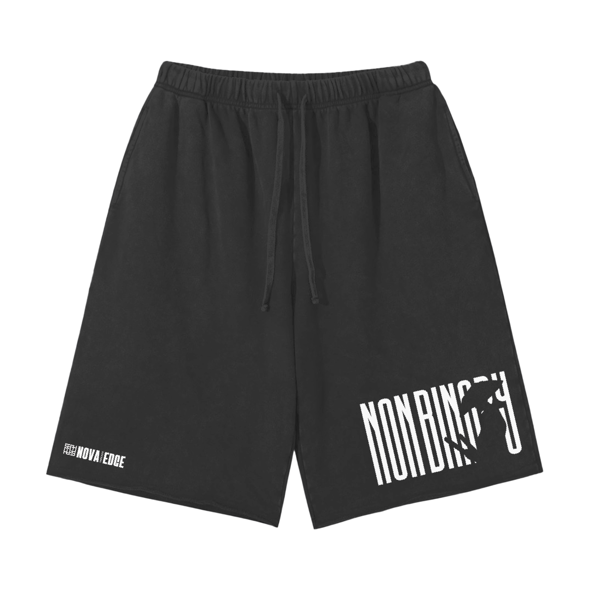 Non Binary Ninja Shorts Enby Pride Snow Washed Raw Hem Shorts Vintage Wash Short Pants