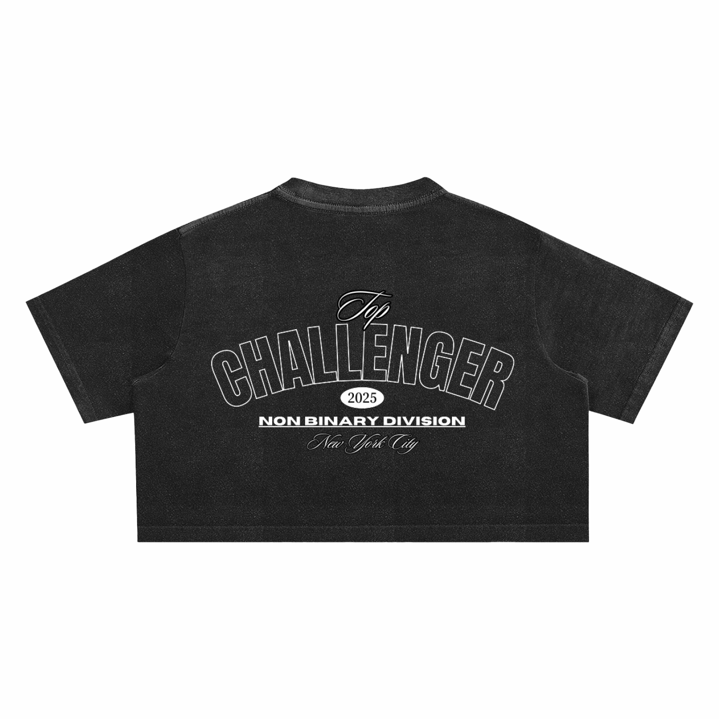 Top Challenger Non Binary Division Enby Pride Snow Washed Crop Top Snow Washed Crop Top