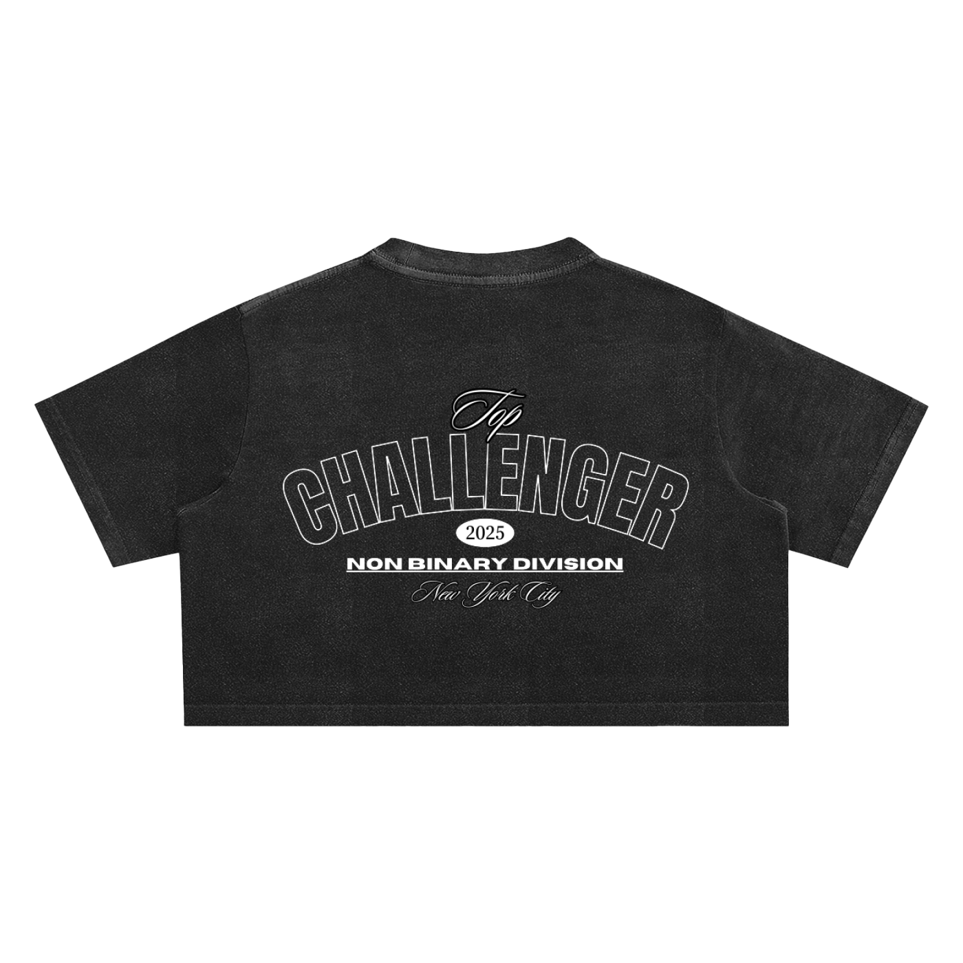 Top Challenger Non Binary Division Enby Pride Snow Washed Crop Top Snow Washed Crop Top