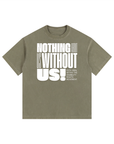 Nothing About us Without Us Disability Pride Size Inclusive Vintage Wash Oversize Tee Vintage Wash Oversize Tee
