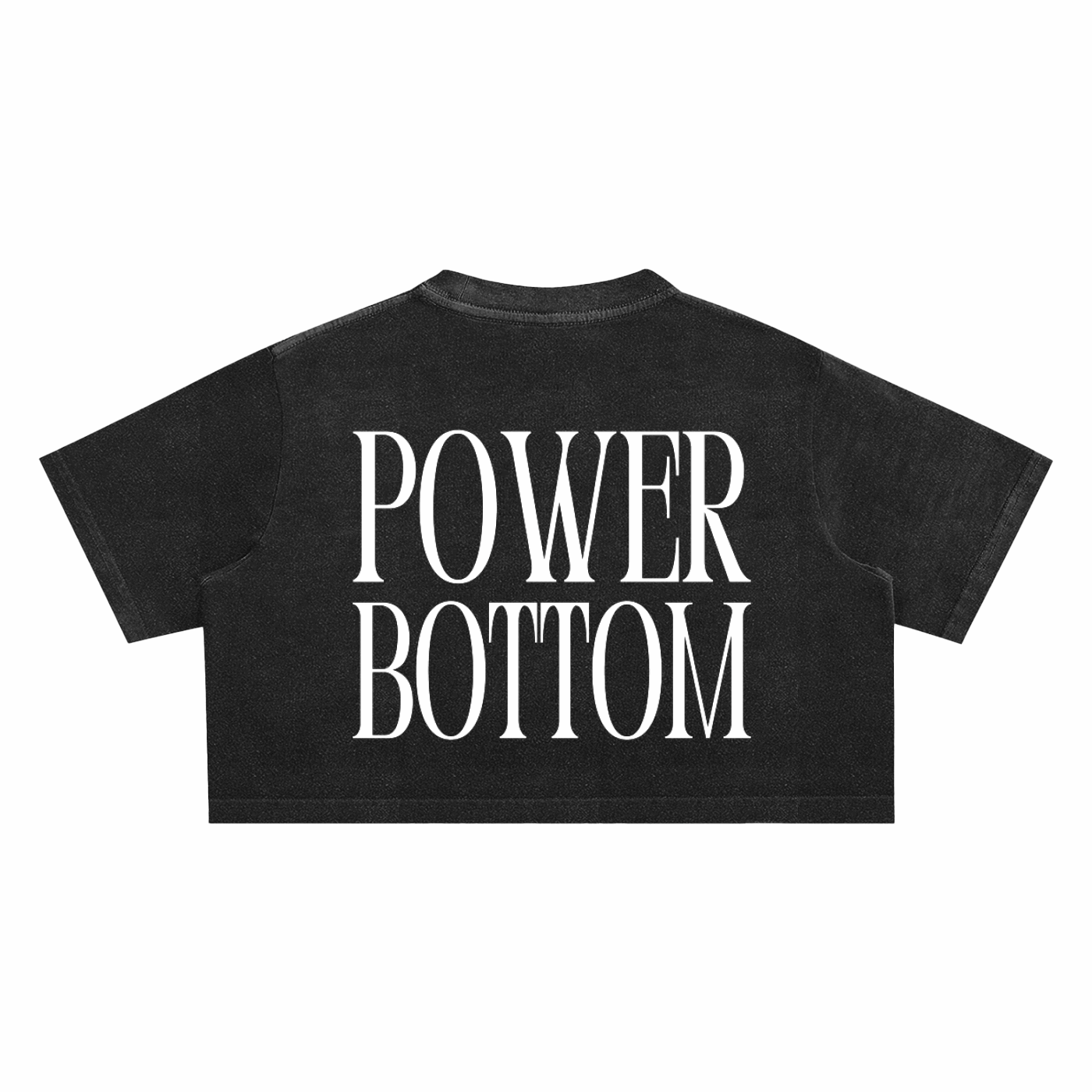 Power Bottom Gay Pride Cropped Tee Snow Washed Crop Top Snow Washed Crop Top