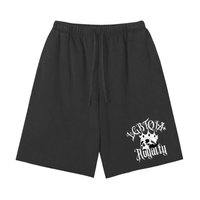 LGBTQIA+ Royalty Short Pants Skull with a Crown Raw Edge Vintage Wash Shorts Vintage Wash Short Pants