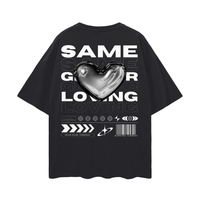 SGL Streetwear Graphic Tee Same-Gender Loving Black Pride T-Shirt Oversize Deep Drop Shoulder Tee Oversize Deep Drop Shoulder Tee - 190 GSM