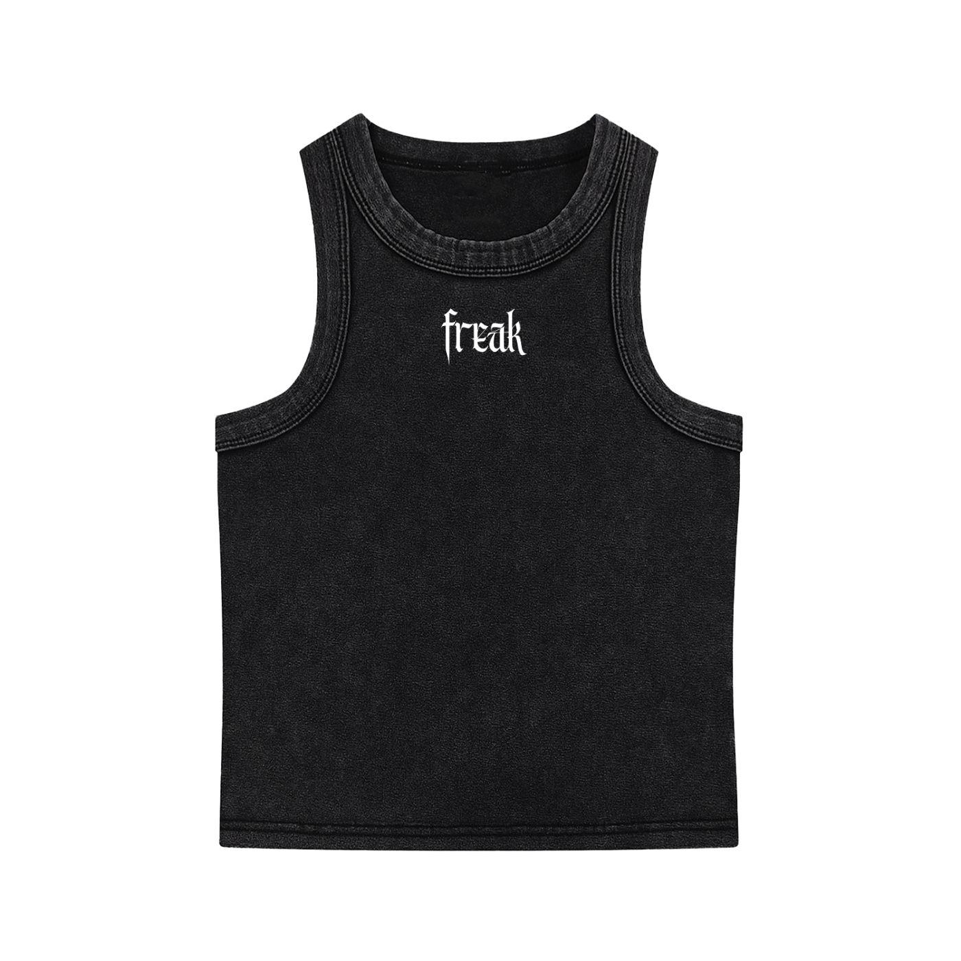 Freak Gothic Typography Minimal Pride Snow Washed Mini Tank Top