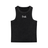 Freak Gothic Typography Minimal Pride Snow Washed Mini Tank Top