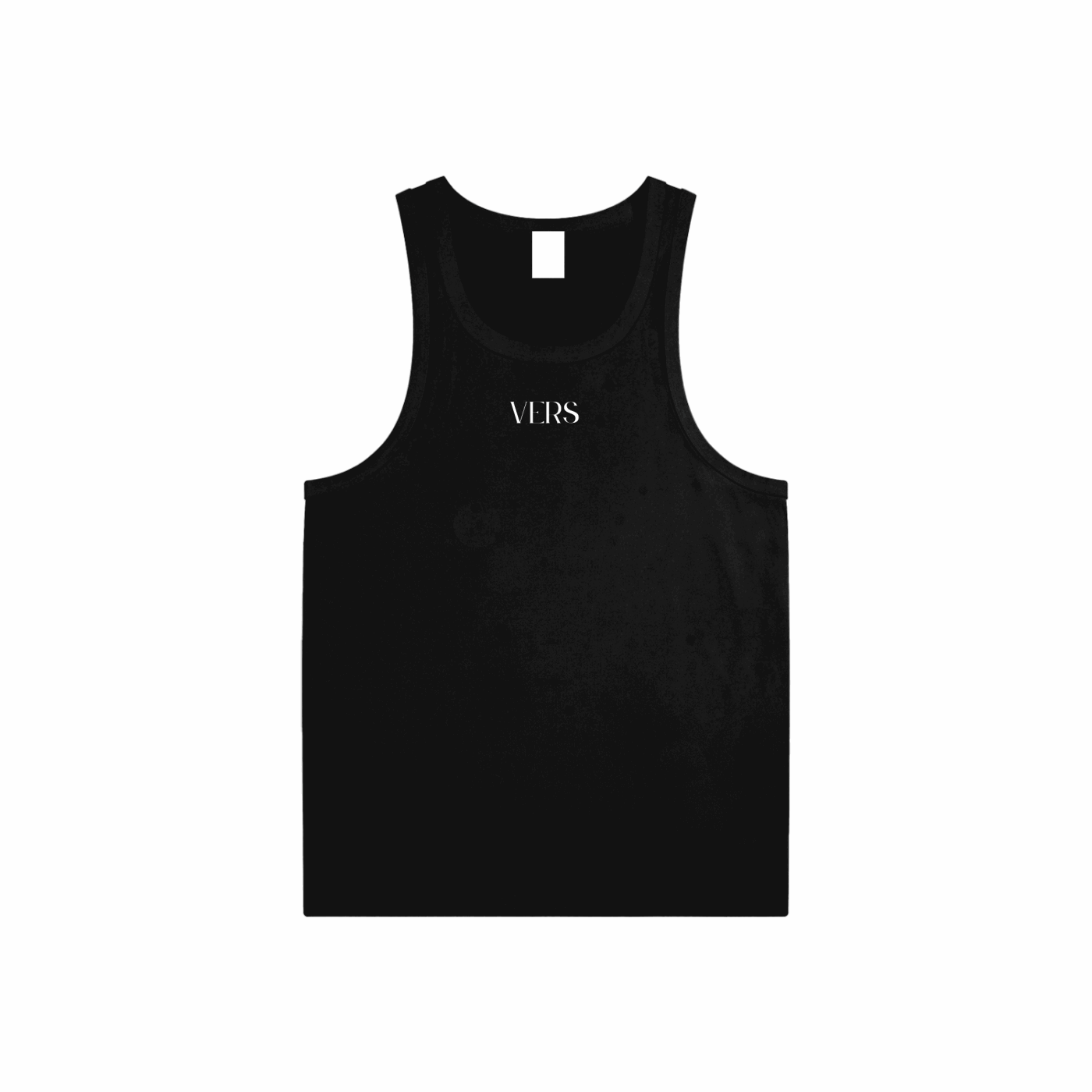 VERS Pride Tank Minimal on front of Black High Performance Tank Top High Performance Tank Top