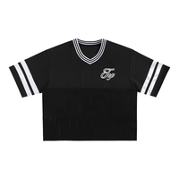 NYC Top LGBTQ+ Pride Black Taped Mesh Boxy T-Shirt