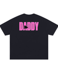 Daddy Dom Club Black and Pink Pride Tee on Size Inclusive Oversize Tee Size Inclusive Oversize Tee