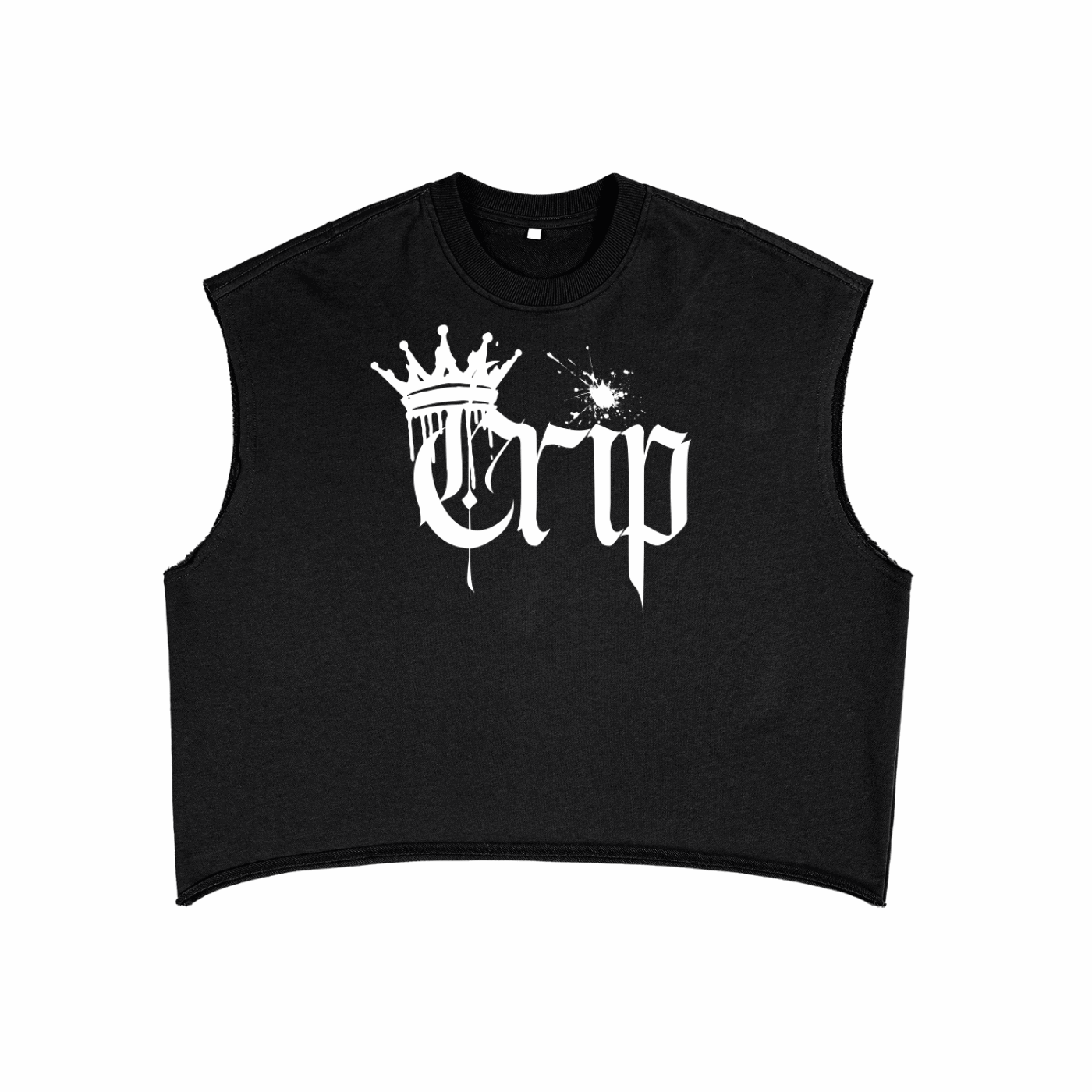 King Crip Pride with Crown Disability Pride Black French Terry Boxy Tank Top French Terry Boxy Tank Top