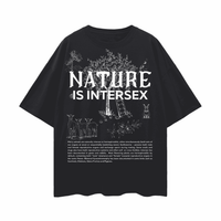 Nature is Intersex Pride Shirt Oversize Deep Drop Shoulder Tee Oversize Deep Drop Shoulder Tee - 190 GSM