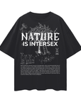 Nature is Intersex Pride Shirt Oversize Deep Drop Shoulder Tee