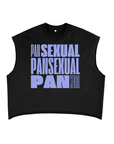 Pansexual Pride Lavender Purple Black Pride French Terry Boxy Tank Top