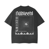 Nadleehi Two-Spirit Pride Shirt Navajo Nation Black Gray Vintage Wash Frayed T-Shirt Vintage Wash Frayed T-Shirt