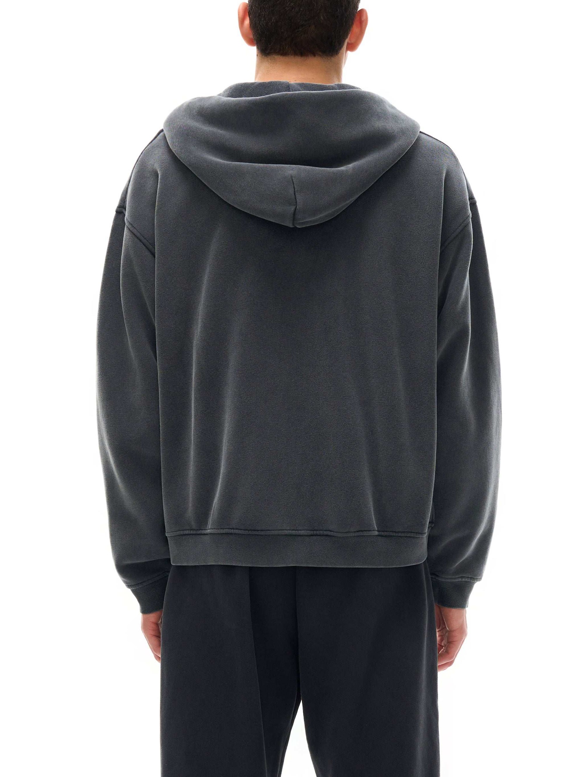 T Boy of NY Sweatshirt Boxing Aesthetic front of Zip-Through Boxy Fleece Hoodie Zip-Through Boxy Hoodie