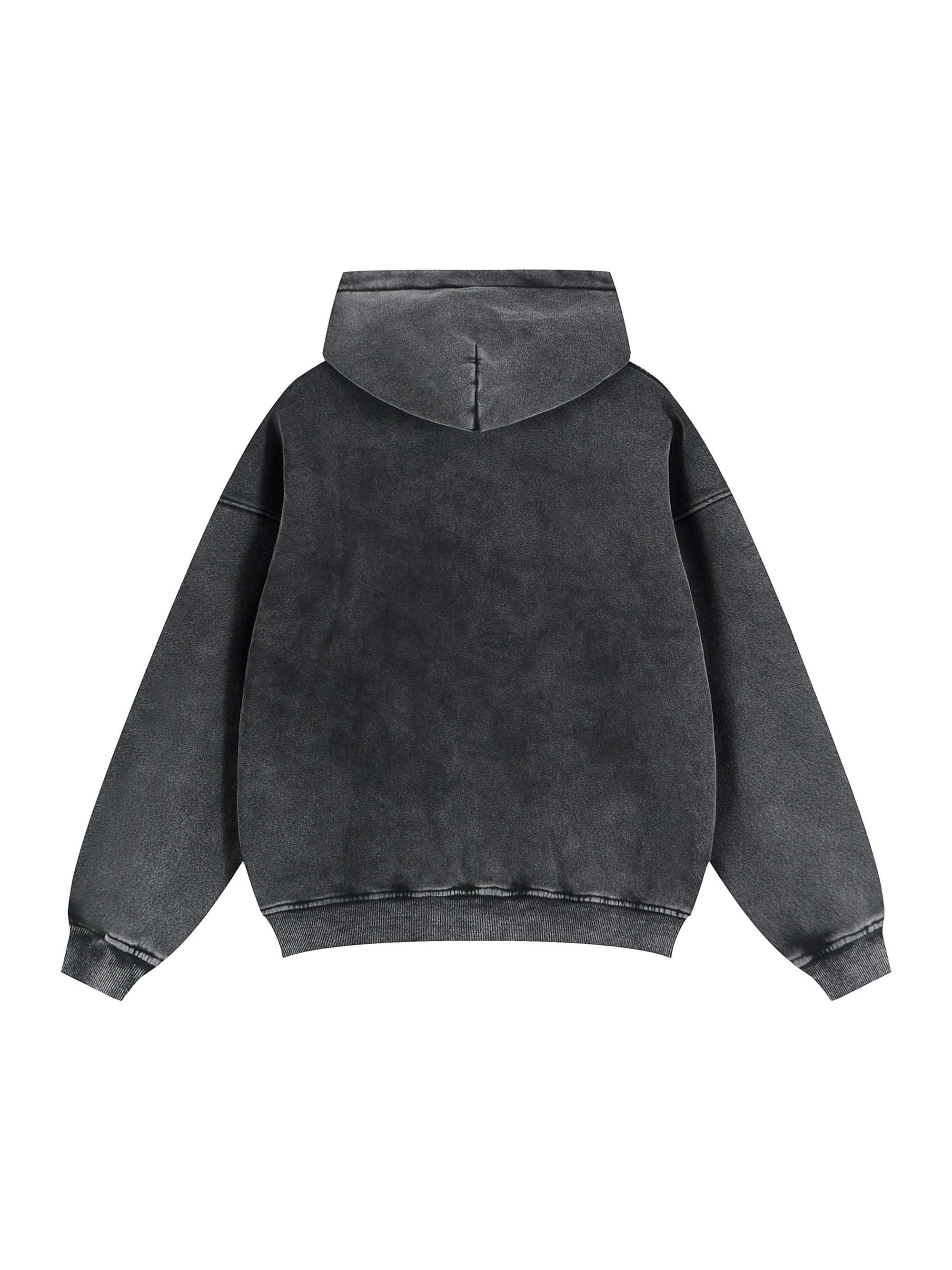 T Boy of NY Sweatshirt Boxing Aesthetic front of Zip-Through Boxy Fleece Hoodie Zip-Through Boxy Hoodie