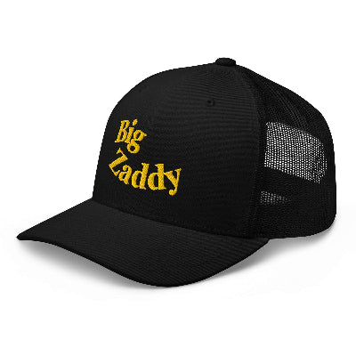 Big Zaddy Embroidered Hat Pride Gear Black and Yellow Trucker Cap Retro Trucker Hat