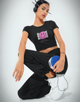 Bi Pride T-Shirt Black Pink Crop Top Pride Baby Tee Seamless T-Shirt