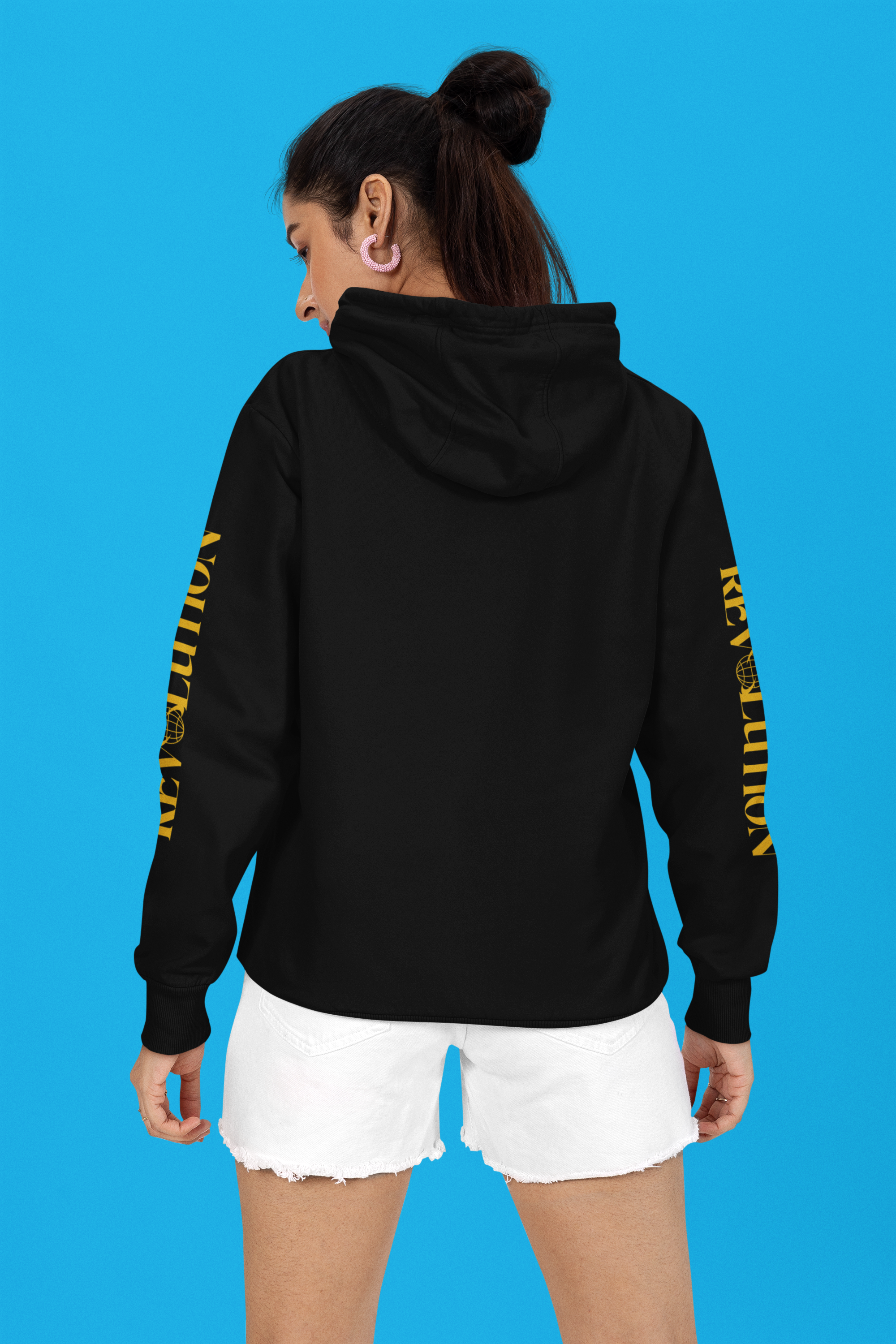 Revolution Black and Yellow Sleeve Designs Eco Raglan Hoodie Eco Raglan Hoodie